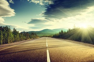 Road leading to the Smoky Mountains